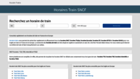 What Horaire-trains.fr website looked like in 2019 (5 years ago)