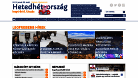 What Hetedhetorszag.hu website looked like in 2019 (5 years ago)