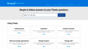 What Help.gettimely.com website looked like in 2019 (5 years ago)