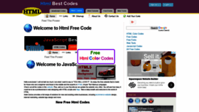 What Htmlfreecodes.com website looked like in 2019 (5 years ago)