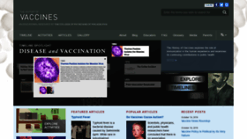 What Historyofvaccines.org website looked like in 2019 (5 years ago)