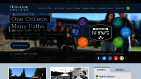 What Highline.edu website looked like in 2019 (5 years ago)