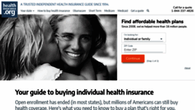 What Healthinsurance.org website looked like in 2019 (5 years ago)