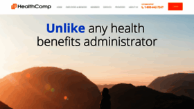 What Healthcomp.com website looked like in 2019 (5 years ago)