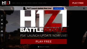 What H1z1.com website looked like in 2019 (5 years ago)