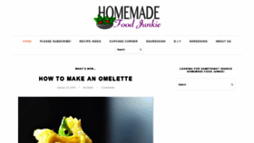 What Homemadefoodjunkie.com website looked like in 2019 (5 years ago)