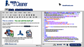 What Html-cleaner.com website looked like in 2019 (5 years ago)