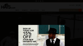 What Hats.com website looked like in 2019 (5 years ago)
