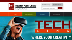 What Houstonlibrary.org website looked like in 2019 (5 years ago)