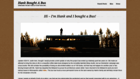 What Hankboughtabus.com website looked like in 2019 (5 years ago)