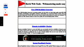 What Hawkwebtools.com website looked like in 2019 (5 years ago)