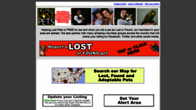 What Helpinglostpets.com website looked like in 2019 (5 years ago)