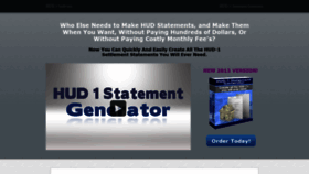 What Hud1statementgenerator.com website looked like in 2019 (5 years ago)