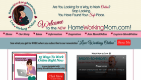 What Homeworkingmom.com website looked like in 2019 (5 years ago)