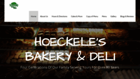 What Hoeckelebakery.com website looked like in 2019 (5 years ago)