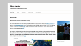 What Higgshunter.wordpress.com website looked like in 2019 (5 years ago)