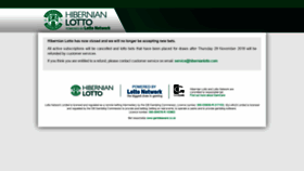 What Hibernianlotto.com website looked like in 2019 (5 years ago)