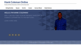 What Hankcoleman.net website looked like in 2019 (5 years ago)