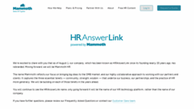 What Hranswerlink.com website looked like in 2019 (5 years ago)
