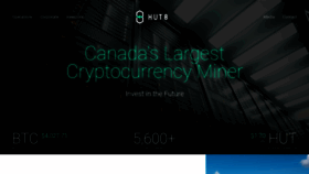 What Hut8mining.com website looked like in 2019 (5 years ago)