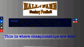 What Halloffamefantasyfootball.com website looked like in 2019 (5 years ago)