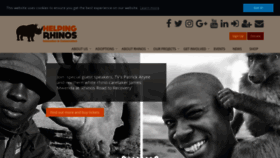 What Helpingrhinos.org website looked like in 2019 (5 years ago)