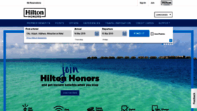 What Hiltonhhonors.com website looked like in 2019 (5 years ago)