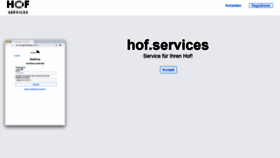 What Hof.services website looked like in 2019 (6 years ago)