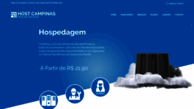 What Hostcampinas.com.br website looked like in 2019 (5 years ago)