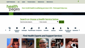 What Healthpages.co.nz website looked like in 2019 (5 years ago)