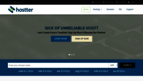 What Hostter.com website looked like in 2019 (5 years ago)
