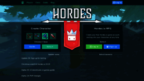 What Hordes.io website looked like in 2019 (5 years ago)
