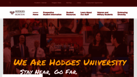What Hodges.edu website looked like in 2019 (5 years ago)