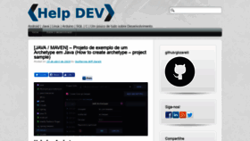 What Helpdev.com.br website looked like in 2019 (5 years ago)