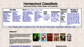 What Homeschoolclassifieds.com website looked like in 2019 (5 years ago)