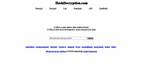 What Hashdecryption.com website looked like in 2019 (5 years ago)