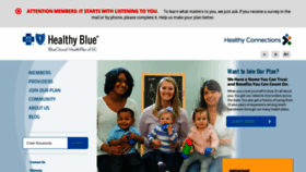 What Healthybluesc.com website looked like in 2019 (5 years ago)