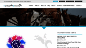 What Horse-events.co.uk website looked like in 2019 (5 years ago)