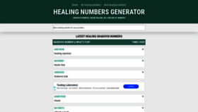 What Healingnumbers.info website looked like in 2019 (4 years ago)