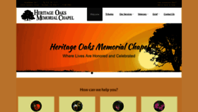 What Heritageoaksmemorialchapel.com website looked like in 2019 (6 years ago)
