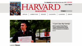 What Harvardmagazine.com website looked like in 2019 (4 years ago)