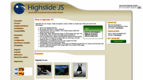 What Highslide.com website looked like in 2019 (5 years ago)