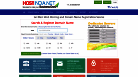 What Hostindia.net website looked like in 2019 (4 years ago)