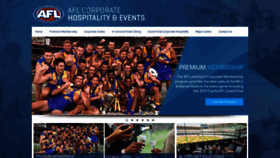 What Hospitality.afl website looked like in 2019 (4 years ago)