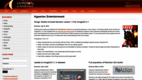 What Hyperion-entertainment.biz website looked like in 2019 (4 years ago)
