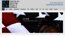 What Hawmlaw.com website looked like in 2019 (4 years ago)