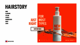 What Hairstory.com website looked like in 2019 (4 years ago)
