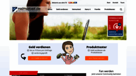 What Heimarbeit.de website looked like in 2019 (4 years ago)