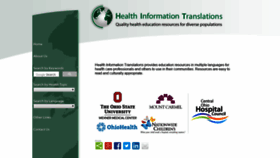 What Healthinfotranslations.org website looked like in 2019 (4 years ago)