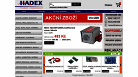 What Hadex.cz website looked like in 2019 (4 years ago)